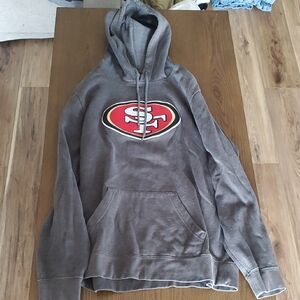 Majestic Charcoal Hoodie with Red and White Logo